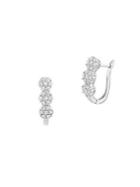Lord & Taylor Rhodium-plated Sterling Silver & Crystal Floral Earrings