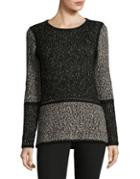 Calvin Klein Tweed Colorblock Sweater
