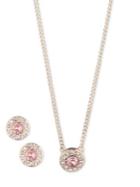 Givenchy Goldtone And Rose Goldtone Stud Earring And Necklace Set