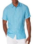Perry Ellis Regular-fit Chambray Linen Shirt