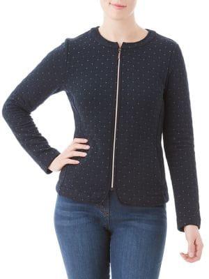 Olsen Nordic Mood Quilted Zip Front Jacket
