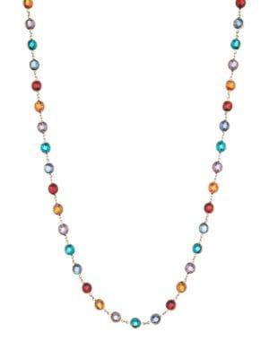 Anne Klein Multicolor Crystal Single-strand Necklace