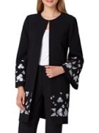 Tahari Arthur S. Levine Floral-embroidered Crepe Topper Jacket