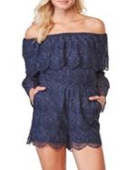 Design Lab Kennedy Lace Off-the-shoulder Romper