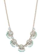 Marchesa Crystal Cluster Frontal Necklace