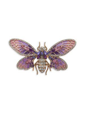 Anne Klein Cubic Zirconia Bug Brooch