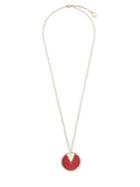 Vince Camuto Crystal And Leather Pendant Necklace