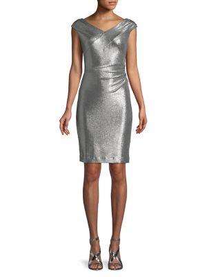 Lauren Ralph Lauren Cap-sleeve Ruched Dress