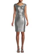 Lauren Ralph Lauren Cap-sleeve Ruched Dress