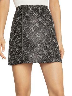 Bcbgmaxazria Basket Weave Jacquard Mini Skirt