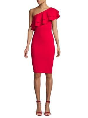 Quiz One-shoulder Frill Bodycon Dress