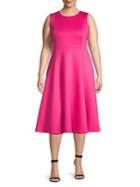 Calvin Klein Plus Pleated Fit-&-flare Dress