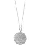 Effy Diamond And Silver Round Pendant Necklace