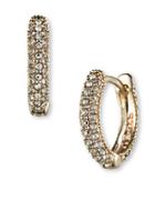 Judith Jack Swarovski Crystal And Sterling Silver Hoop Earrings