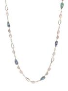 Anne Klein Silvertone Multi-stone Necklace