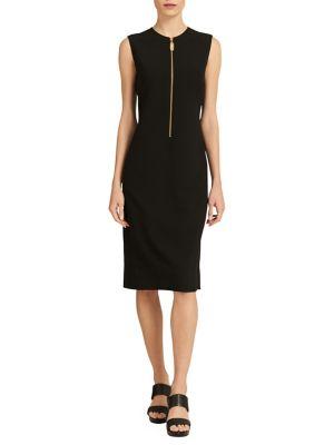 Donna Karan Zip-front Sheath Dress