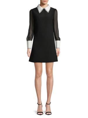 Caara Puffed-sleeve Mesh Dress