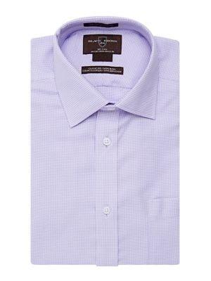 Black Brown Classic-fit Checked Dress Shirt