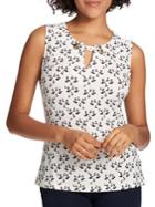 Tommy Hilfiger Sleeveless Anchor Print Grommet Top