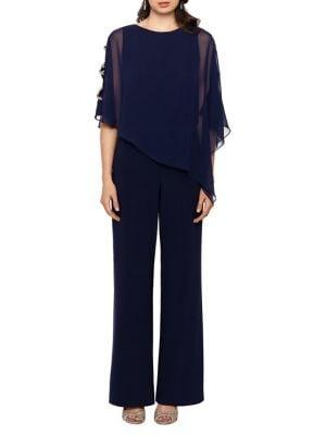 Xscape Chiffon Overlay Jumpsuit