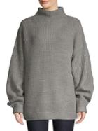 H Halston Textured Blouson-sleeve Sweater