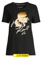 Karl Lagerfeld Paris Studded Foil Signature Graphic Tee