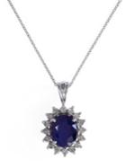 Effy Royalty 14k White Gold, Diamond & Sapphire Pendant Necklace