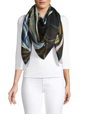 Echo Tulip Graphic Silk Scarf