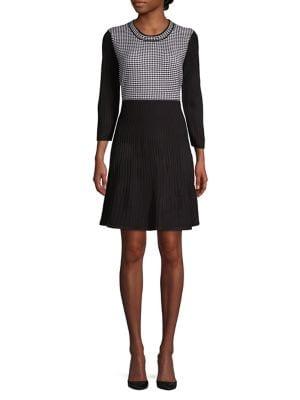 Calvin Klein Mixed Stitch A-line Dress