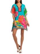 Trina Turk Tourist Theodora Floral Silk Drape Dress
