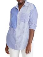 Lauren Ralph Lauren Plus Stripe Button-down Cotton Shirt