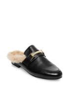 Steve Madden Khloe Leather And Faux Fur Mules