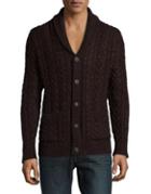 Lucky Brand Cable Knit Cotton Cardigan