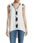 Vince Camuto Contrast Crepe Tunic