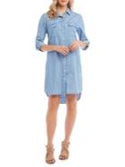 Karen Kane Striped Chambray Shirtdress