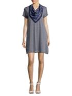 Democracy T-shirt Dress With Handkerchief