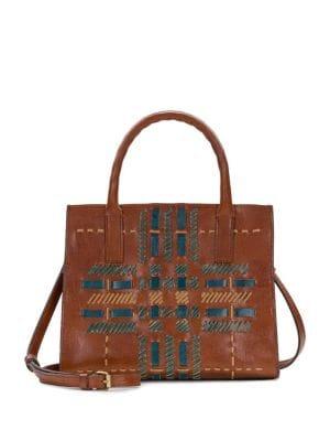 Patricia Nash Plaid Mozia Leather Tote