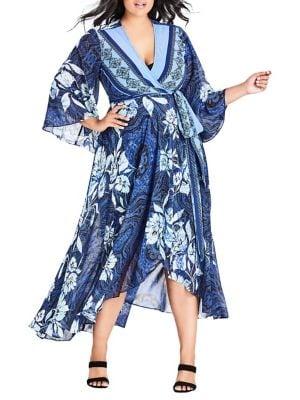 City Chic Plus Illusion Maxi Dress