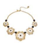 Kate Spade New York Floral 12k Gold Plated Statement Necklace