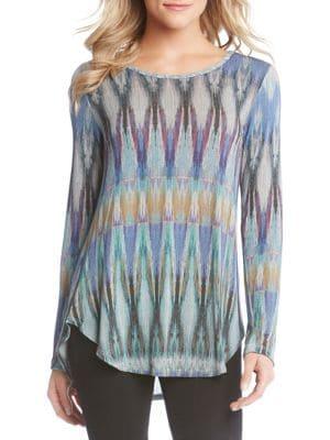 Karen Kane Printed Long Sleeve Top