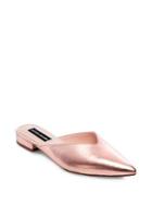 Design Lab Kimi Metallic Faux Leather Mules