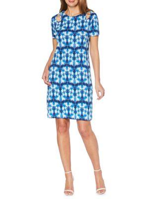 Rafaella Oceanic Tie-dye Cutout Dress