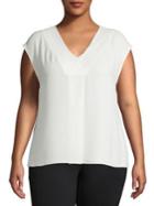 Vince Camuto Plus Extended Shoulder Top