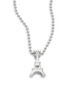 Alex Woo Sterling Silver Eiffel Tower Icon Necklace