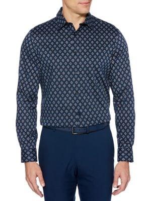 Perry Ellis Foulard-print Long-sleeve Shirt