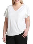 Calvin Klein Plus Plus Ruffle Short-sleeve Top