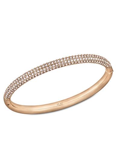 Stone Swarovski Crystal And Rose Goldtone Bangle Bracelet