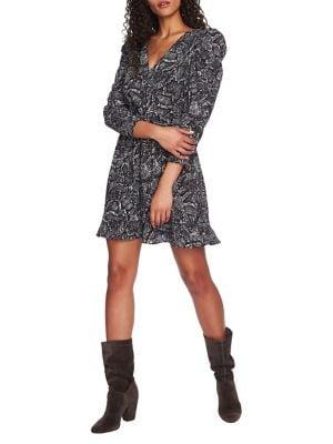 1.state Snakeskin-print Mini Dress