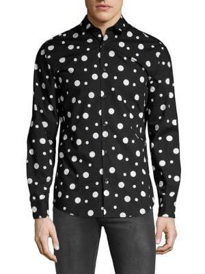 Selected Homme Polka-dot Button Front Shirt