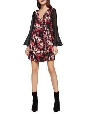 Bcbgeneration Honeysuckle Plaid Back Bow Shift Dress